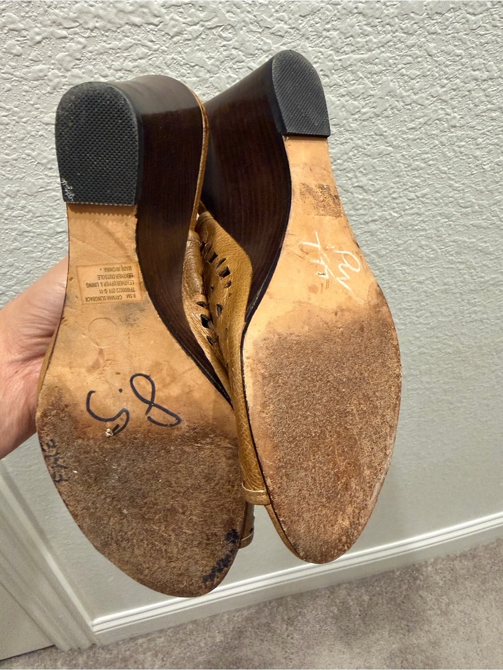Tommy Bahama Brown Laser-Cut Peep-Toe Slingback Heels - Picture 5 of 5